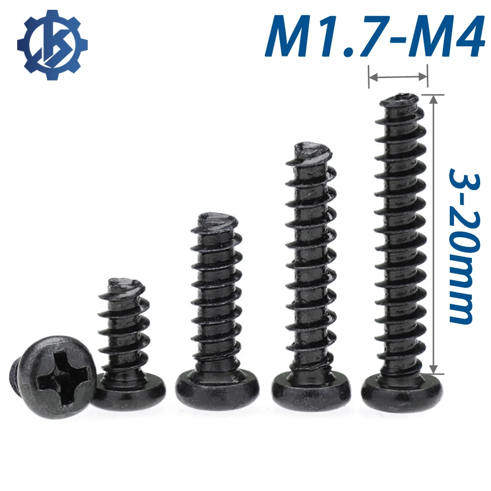 

Round Head Flat Tail Tapping Screws Philips M2M3M4 GB845-B Carbon Steel/304 Stainless Steel Drywall Furniture Electronic Fitting