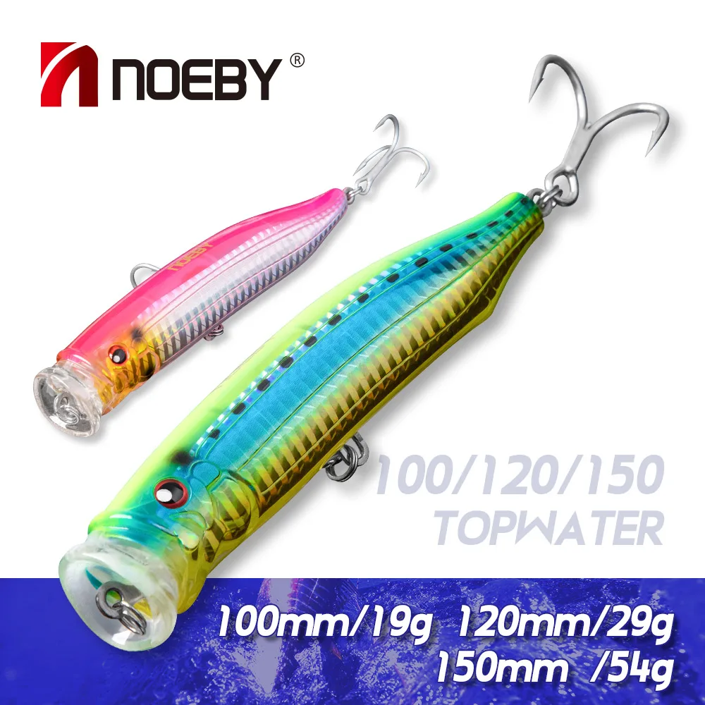 Noeby Popper Fishing Lure 100mm20g 120mm29g 150mm55g Topwater Wobbler Artificial Hard Bait for Sea Tuna GT Fishing Tackle