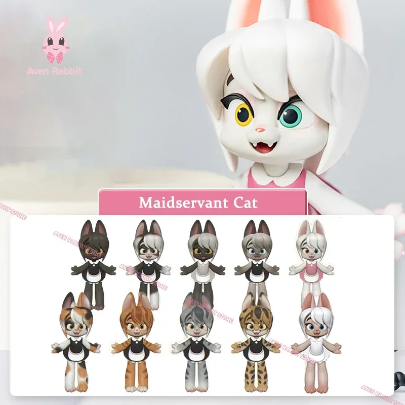 

Maidservant Cat Blind Box Toys Anime Action Mystery Box Mistery Figure Surprise Caja Misteriosa Kawaii Model Girl Birthday Gift