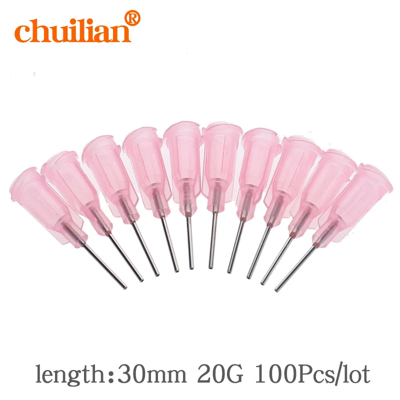 

100 шт./лот 20 г x 30 мм Точная пассивированная S. S. Наконечник с PP Safetylok концентратор, иглы для дозатора клея