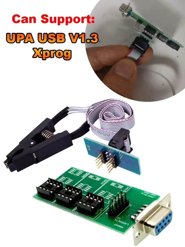 UPA USB V1.3 Xprog ECU Chip Адаптер Eeprom с SOP8 SOIC8