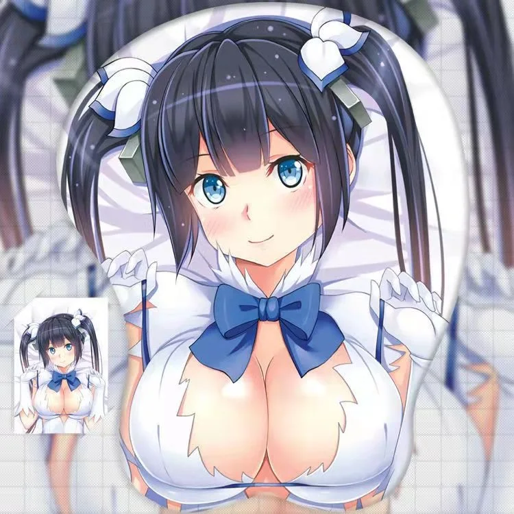 

Underground city to seek encounter hestia Anime 3D Oppai Mouse Pad Wrist rest