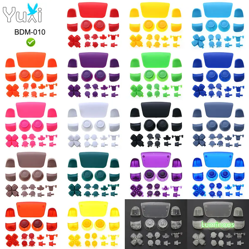 YuXi L1 R1 L2 R2 Buttons D-Pad Key Touch Pad Share Select Button Mod Kit Joystick Caps Replacement For PS5 Controller Gamepad