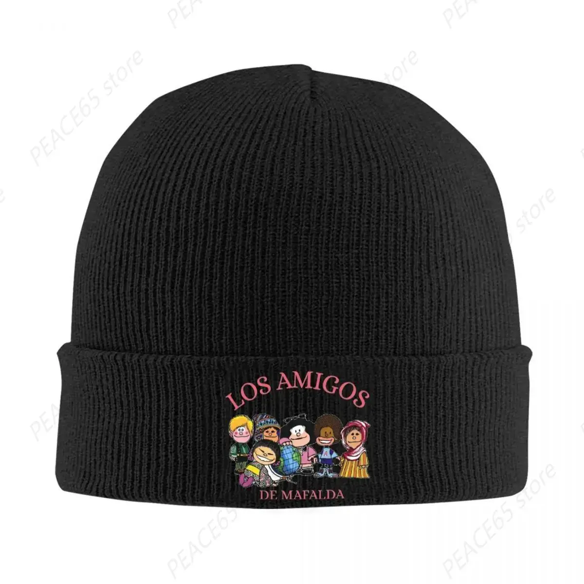 Вязаная шапка Mafalda And Friends зимние шапки теплая кепка в стиле хип-хоп с героями