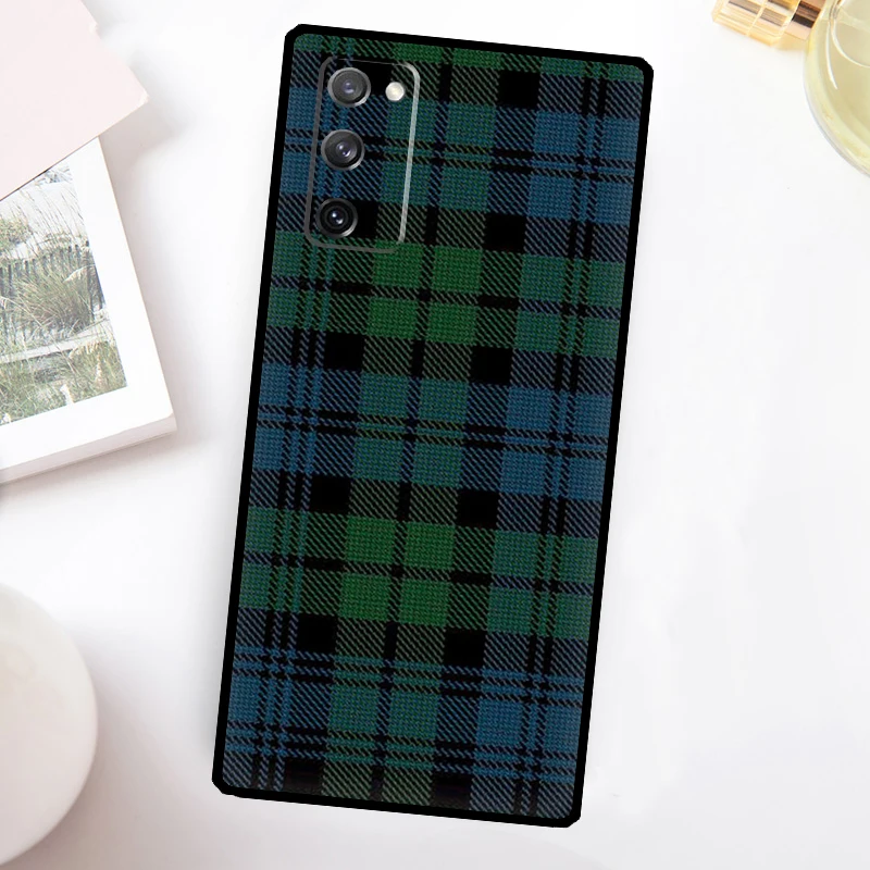 Теплый клетчатый чехол в шотландскую клетку для Samsung Galaxy S24 Ultra S21 S22 S23 Plus S20 FE S8 S9 S10