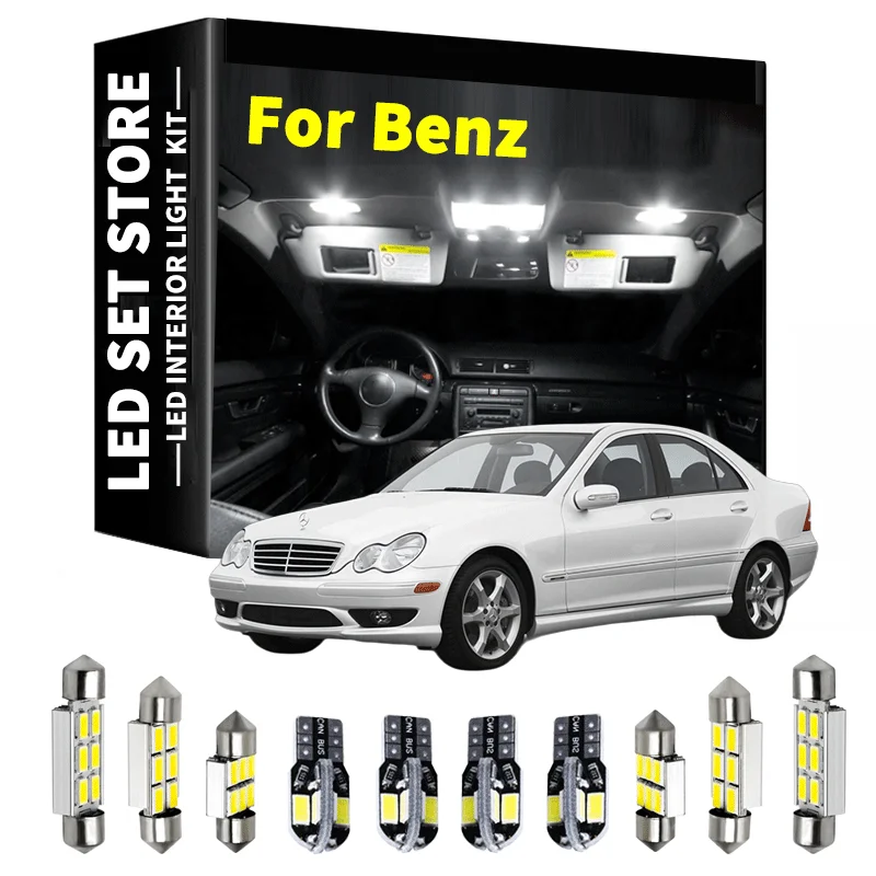 

Комплект светодиодных ламп для салона Mercedes Benz MB C E S M ML GL Class W203 W204 W210 W211 W212 W220 W221 W163 W164 X164, автомобильная лампа