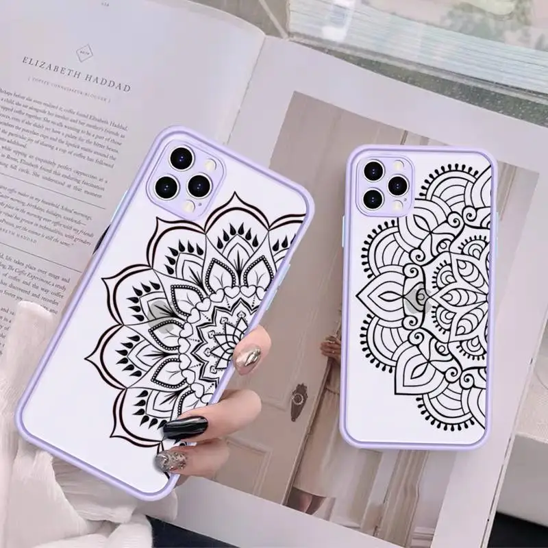 

Datura Flowers Art Phone Case for iPhone X XR XS 7 8 Plus 11 12 13 pro MAX 13mini Translucent Matte Case