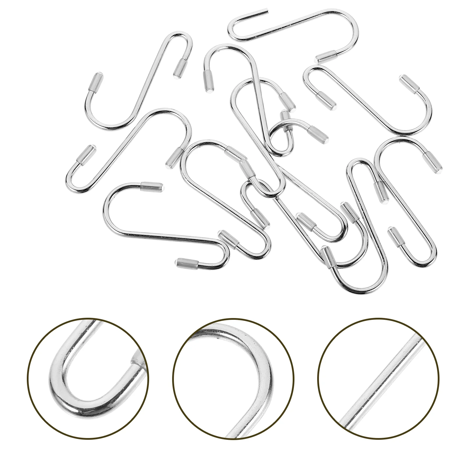 

12pcs S Hook Ornament Iron Hook Heavy Duty 2.4 Inch Small Hook For Hanging