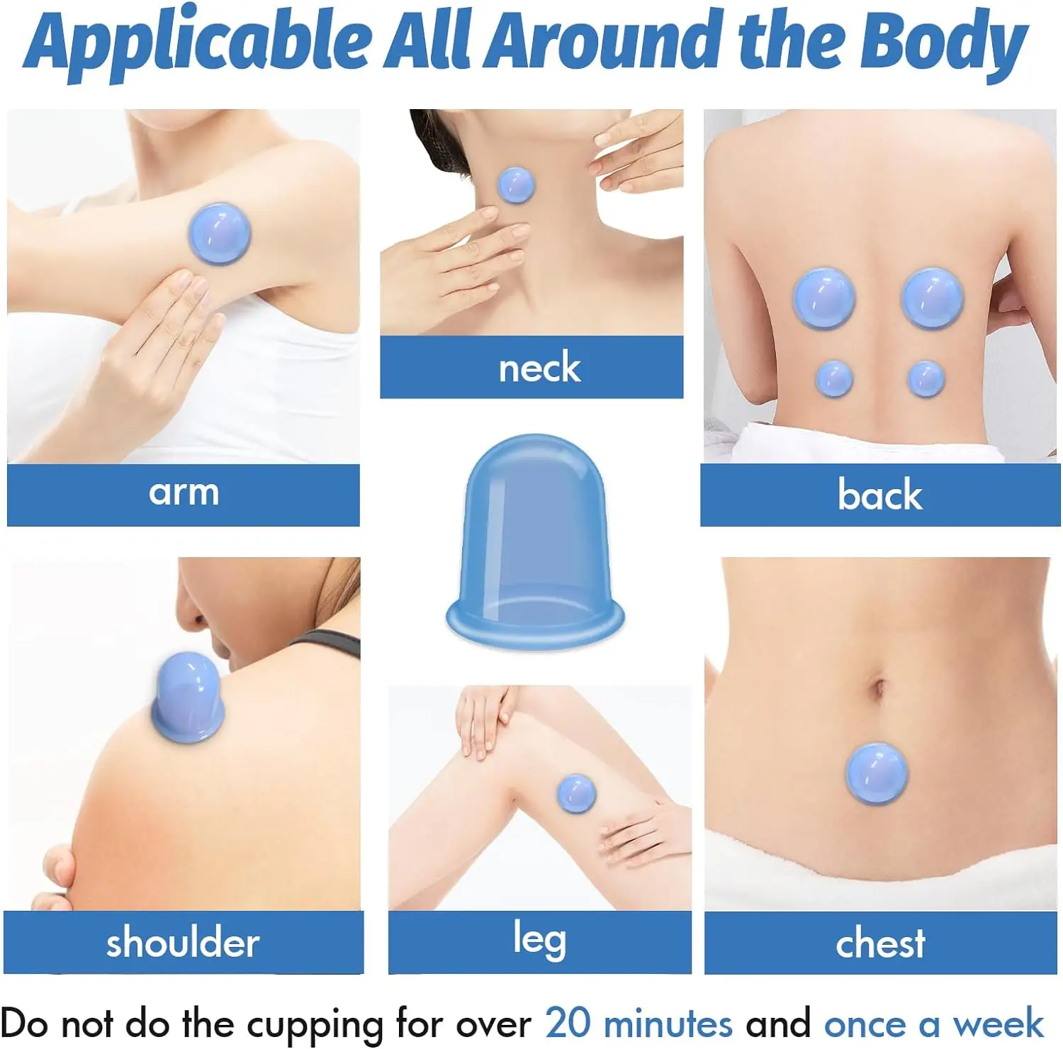 ELERA наборы силиконовых банок для терапии Вакуумная чашка уменьшения