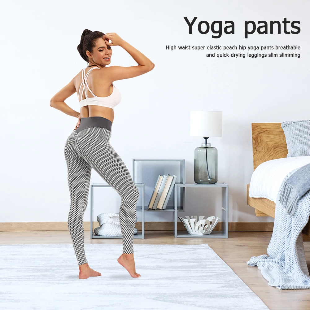 

Women Yoga Pants Elastic High Waist Butt Lift Sports Gym Equipment Push Up Training Workout Weight-Lossing Slimming Leggings