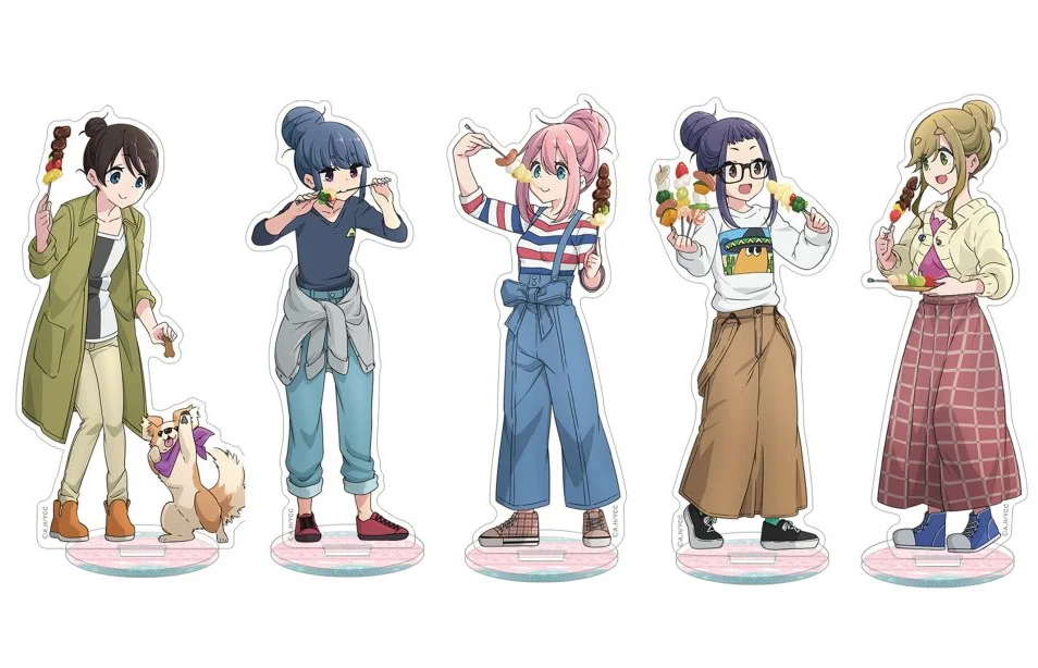 

Laid-Back Yuru Camp Figure Standing Doll Ogaki Chiaki Shima Rin Inuyama Aoi Acrylic Stand Model Plate Cosplay Toy Gift