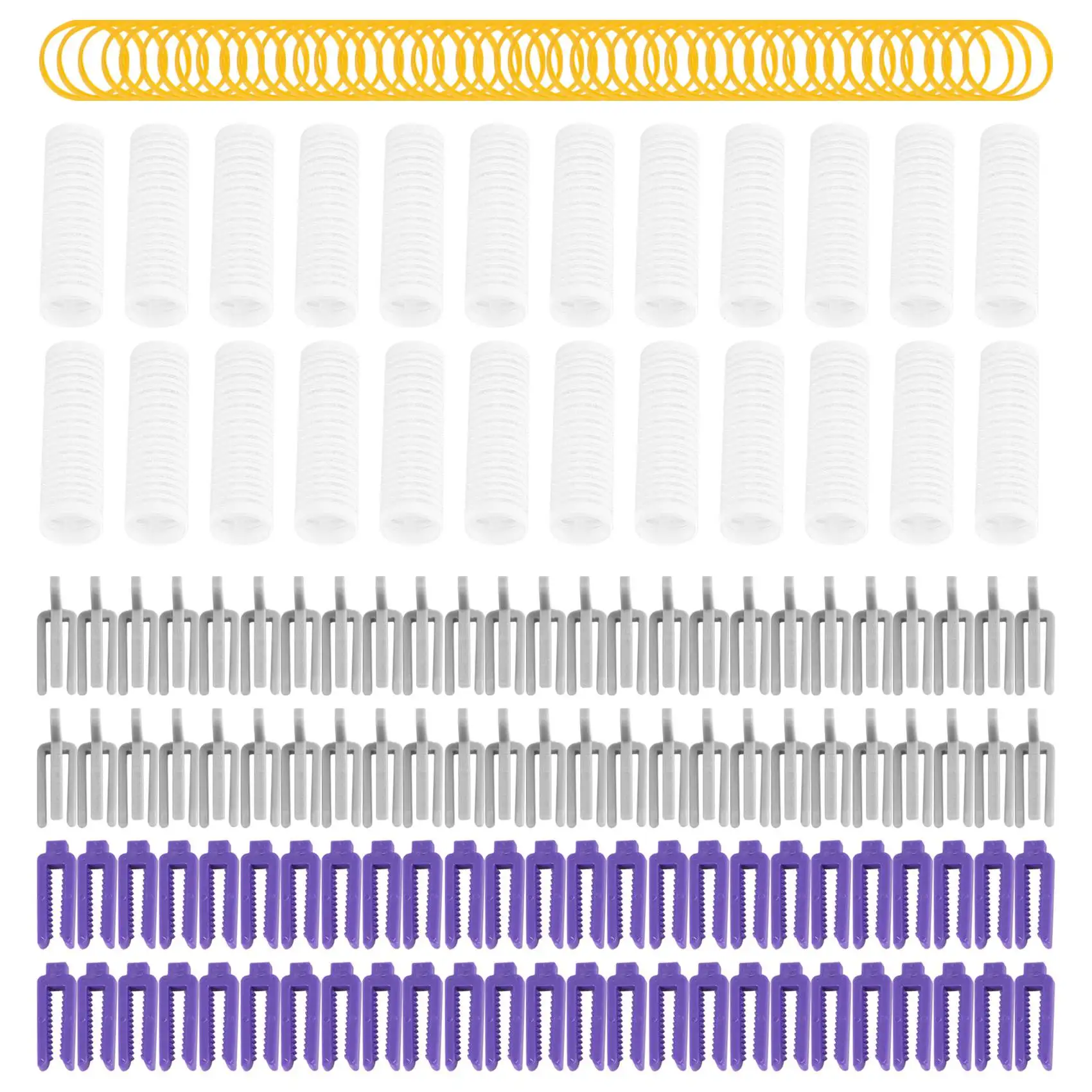 Большой размер 24 шт./компл. салонные нейлоновые бигуди на липучке набор стержней