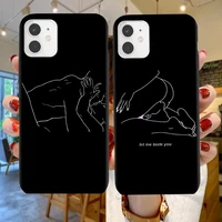 minimalist line sexy couple phone case for iphone 11 12 13 pro xs max xr x 6s 7 8 plus 5s se 2020 12mini soft tpu silicone cover
