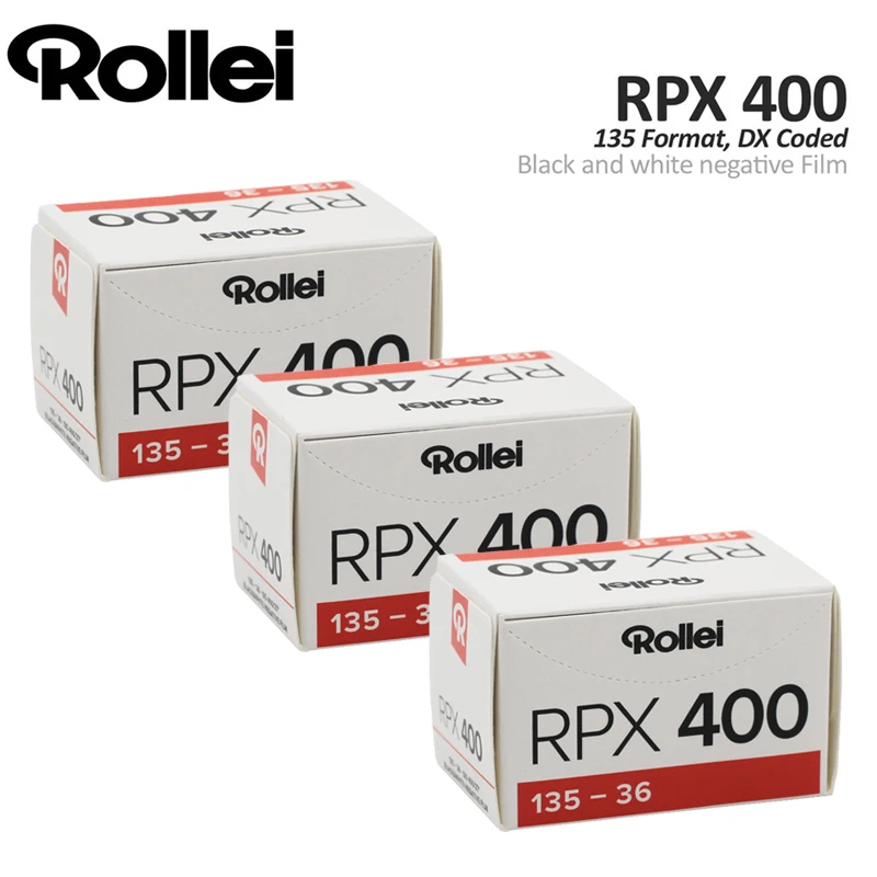 

1-10 Rolls Rollei RPX 400 135 35mm Black and White Negative Film（36 Exposures/Roll）For Kodak Film Camera (Expiry Date: 3.2027)