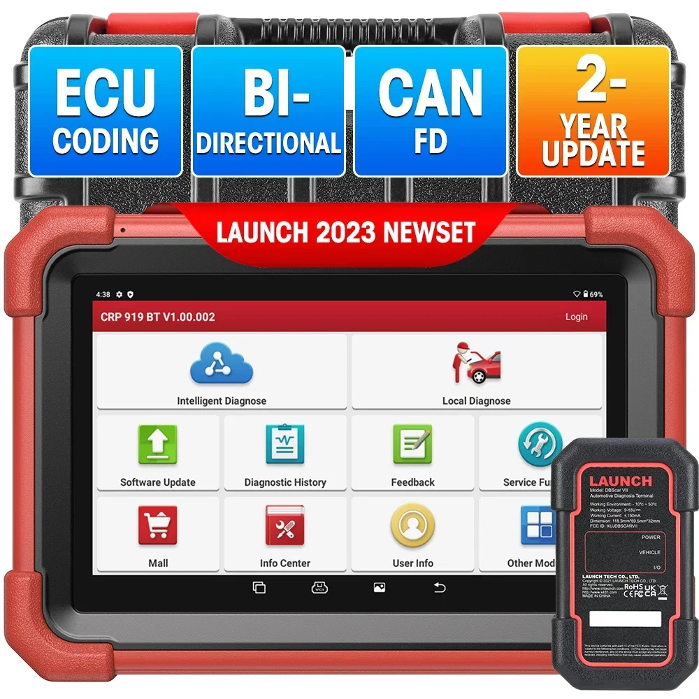 Глобальная версия 2024 оригинальная диагностика LAUNCH CRP919X BT с Bluetooth поддержка CAN FD DoIP