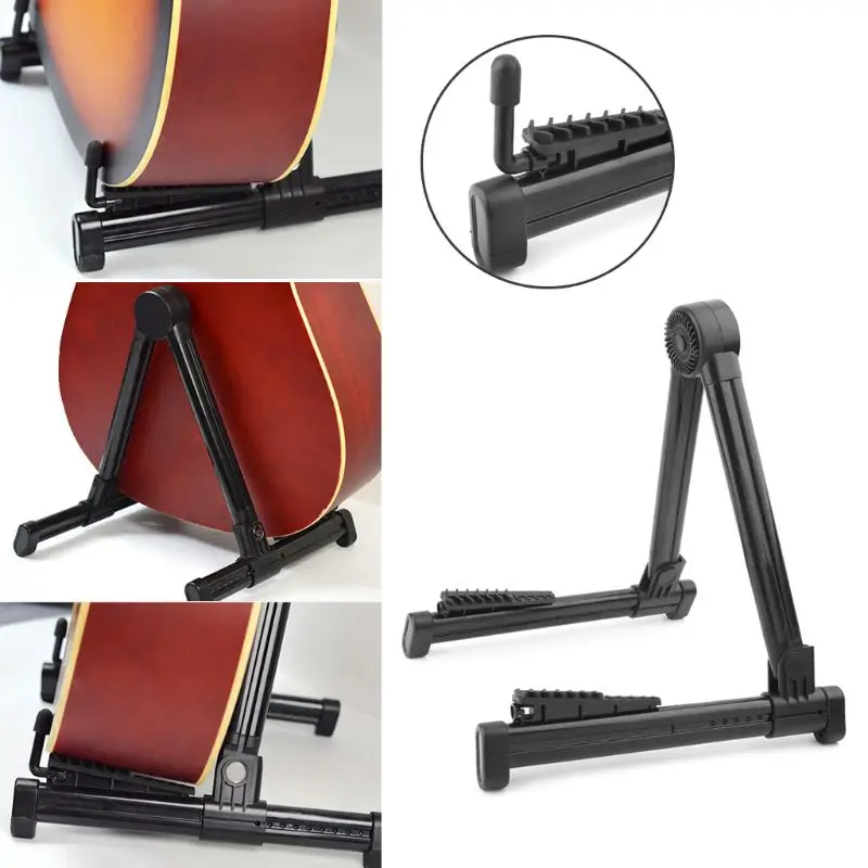 

2022 New Universal Foldable Guitar Stand Acoustic Guitar Electric Bass Portable Tripod Drop Ship