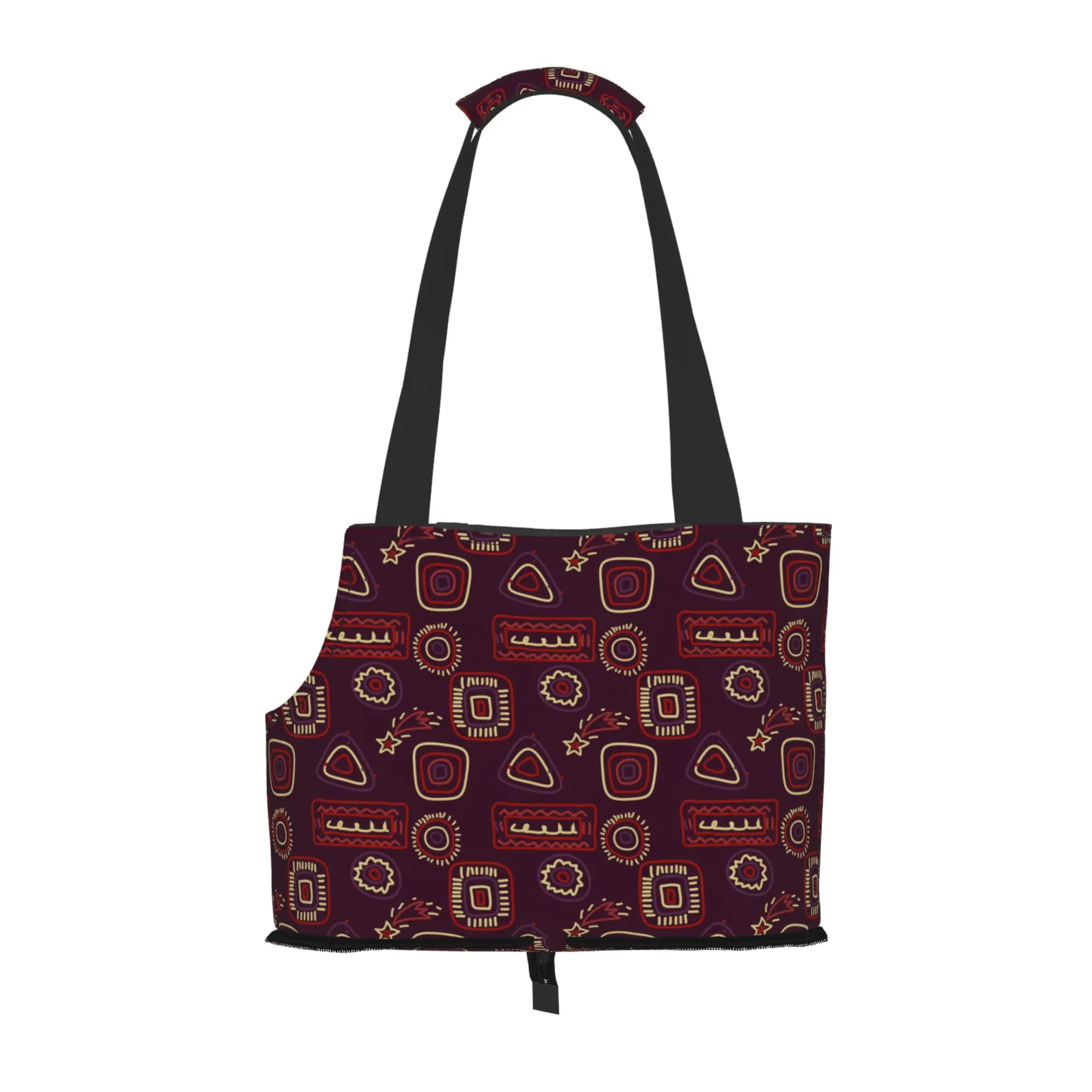 

Rock Paintings Dog Purse Carrier with Pocket and Safety Tether,Soft-Sided Small Dog Carrier for Pet Outdoor Shopping Tote Bag