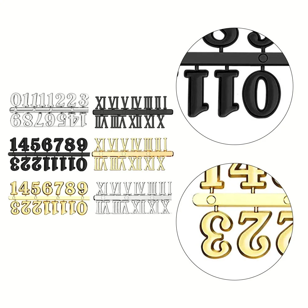 1 шт. DIY цифры часов римские кварцевые игольчатые настенные часы сменные цифровые