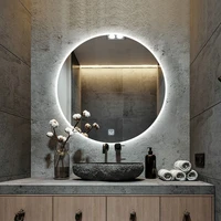 bright makeup bathroom mirror smart backlight fogless dressing table bathroom mirror round wall mounted espelhos shower mirror