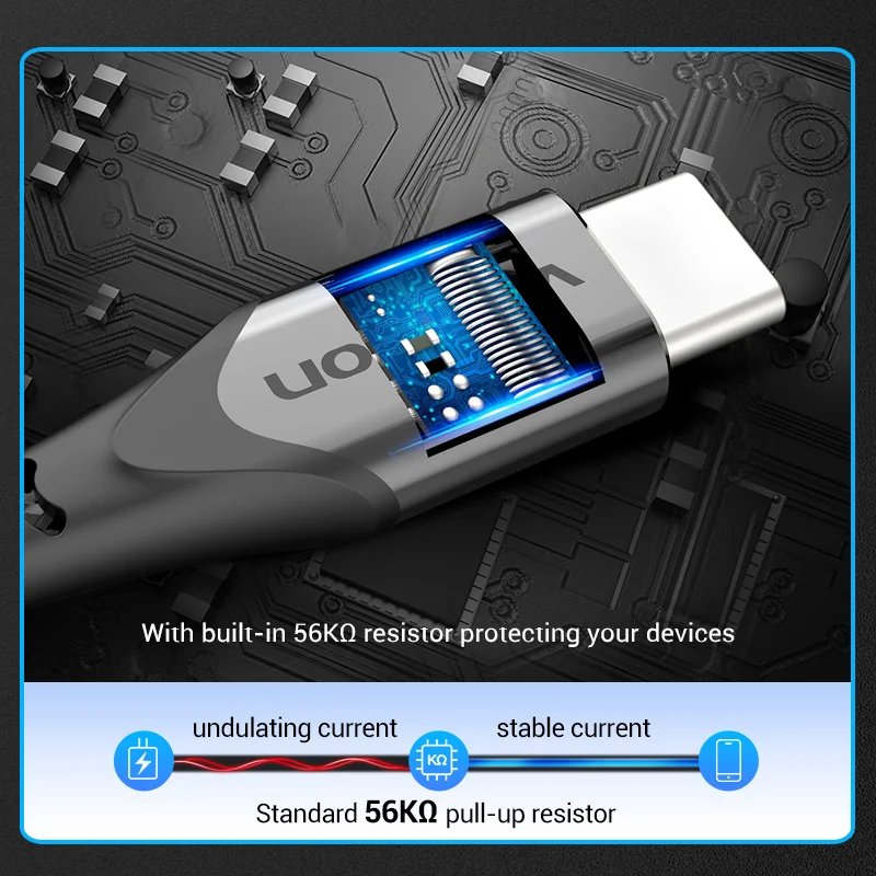 Vention USB C Cable Type C Charging Cable for Xiaomi 11T Pro Huawei Samsung S21 3A Quick Charge 3.0 USB Type C Fast Charger
