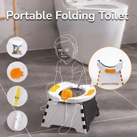 portable kids toilet pot urinal foldable strong outdoor travel car convenient potty baby multifunction training seat with 30bags