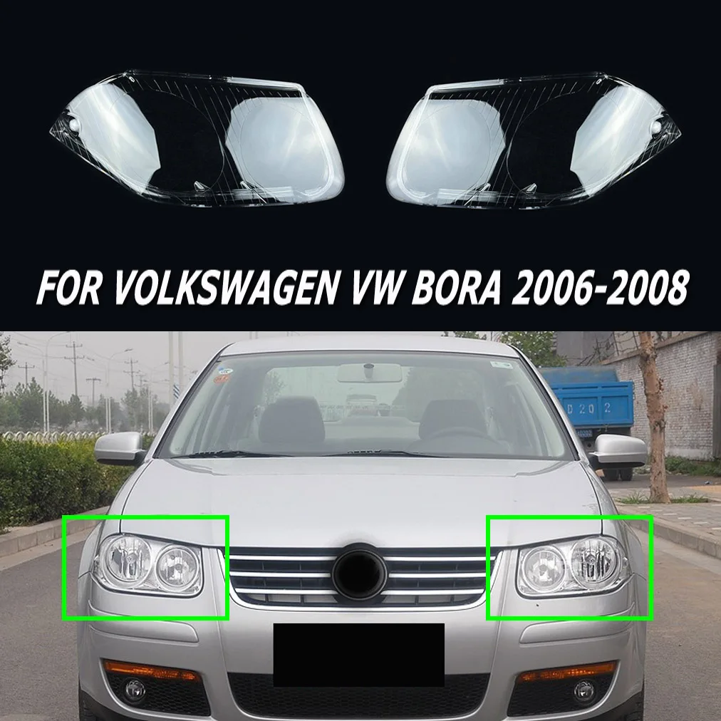 

Fit For Volkswagen VW Bora 2006-2008 Headlight Cover Transparent Auto Shell Replacement Decor Lampshade Lens