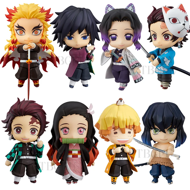 

10cm Anime Demon Slayer Figure Tanjirou Nezuko Zenitsu Inosuke Shinobu Giyuu Kyoujurou PVC Action Figure Collection Model Toys