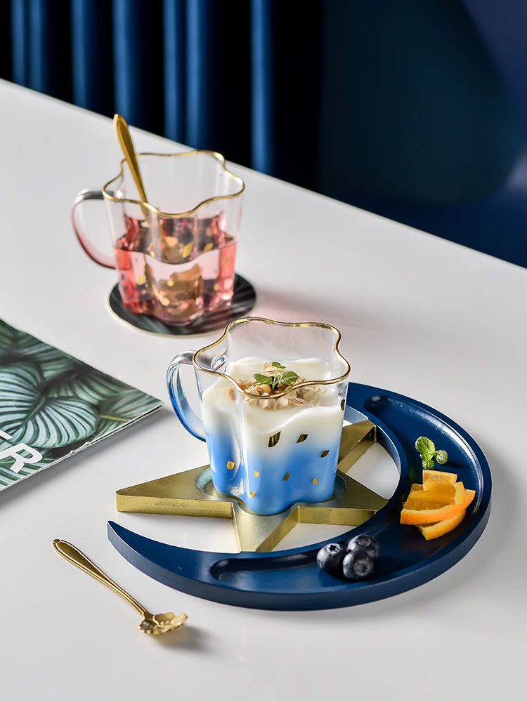 

Светильник Кая Роскошная прозрачная кофейная чашка, чайная чашка, чашка для завтрака, чашка для послеобеденного чая, блюдо, набор десертных ...