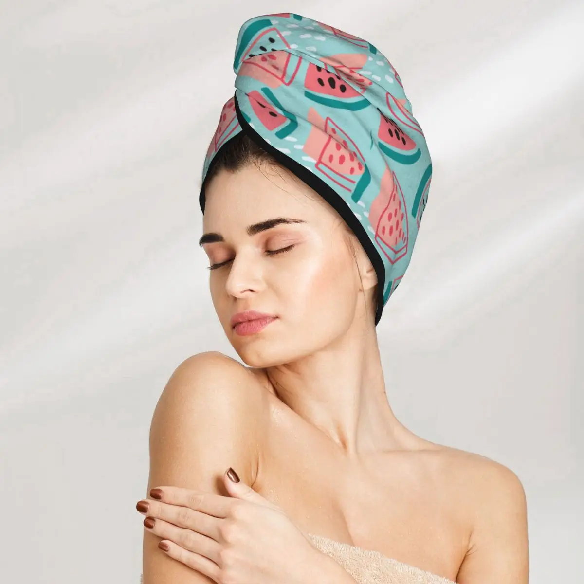 Ful Summer Watermelon Hair Towel Bath Head Turban Wrap Quick Dry For Drying Hair Women Girls Bathroom