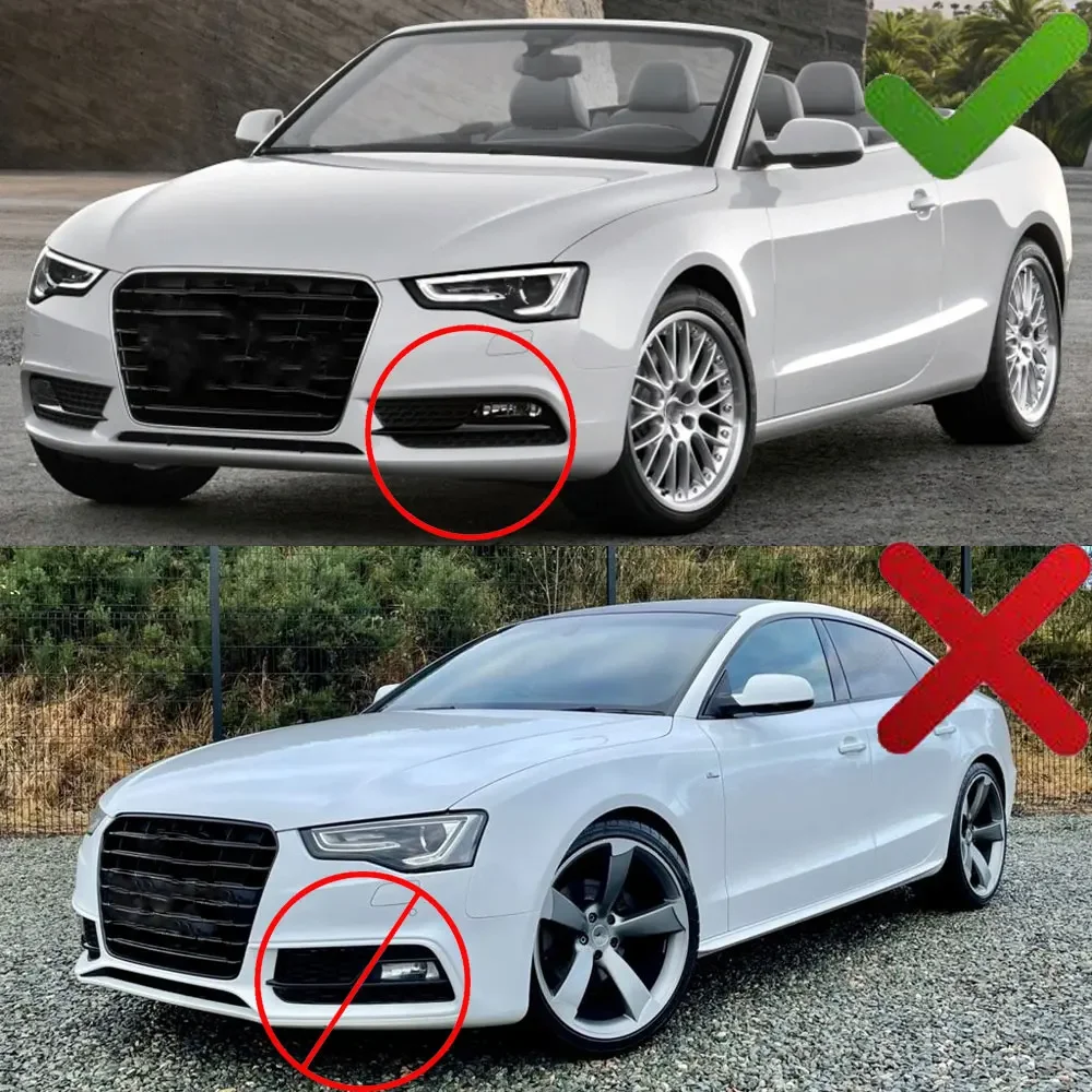 8T0807681H 8T0807682H глянцевая черная решетка для противотуманной фары передняя