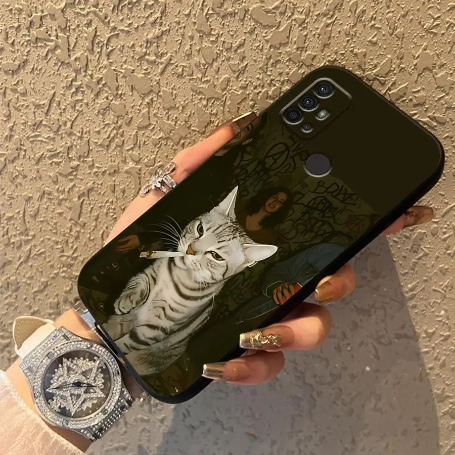 Фото Забавный милый чехол с изображением кота для Motorola Moto G71 Edge 20 Pro 30 Lite G60s G22 Edge40 G32 G52 G50 G53 G30 G51 G73, чехол для телефона №5