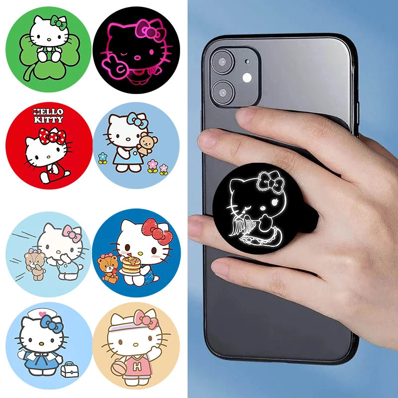 

Hello Kitty Folding Holder for Phone Mobile Stand Попсокет Cellphone Bracket Desktop Cases Accessories Cell Tablet Grip Tok