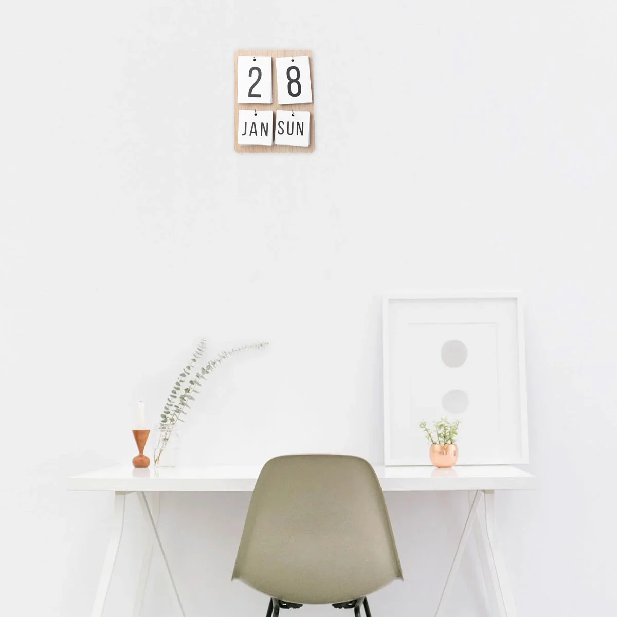 

Calendar Wooden Desktop Table Perpetual Desk Wall Vintage Block Hanging Decor Monthwood Date Planner Tabletop Countdown