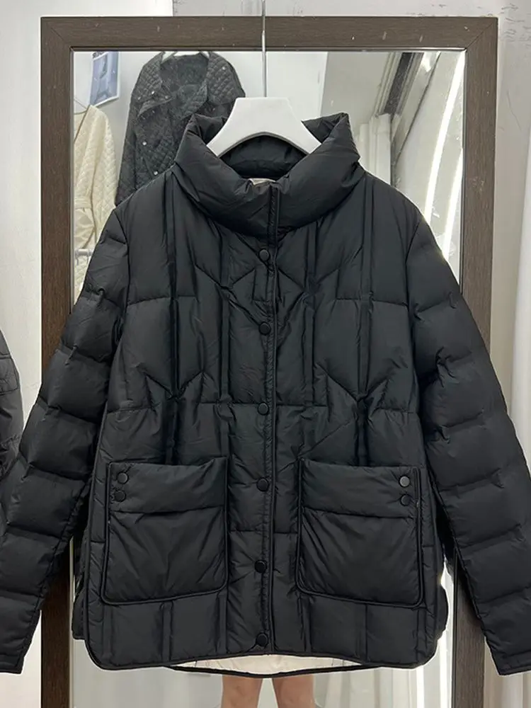 New Women Down Jackets White Duck Down Jackets Autumn And Winter Warm Coats Parka Female Fashion Outwear