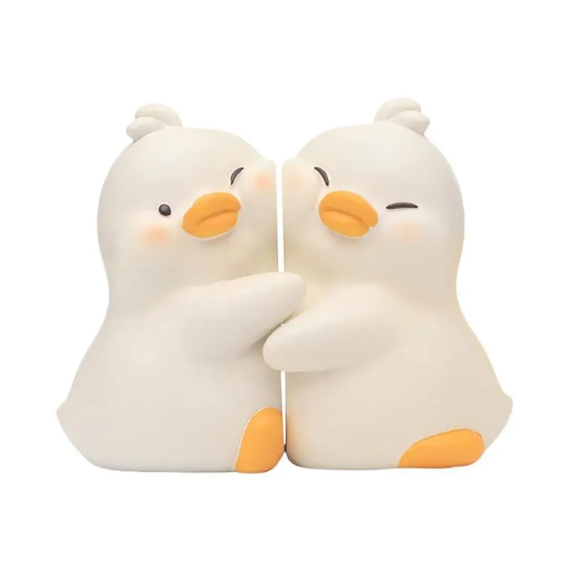 

Animal Bookends Cartoon Duck Bookends Cute Ducks Hugging Bookends Resin Book Stopper Bookshelf Stopper For Students Textbook