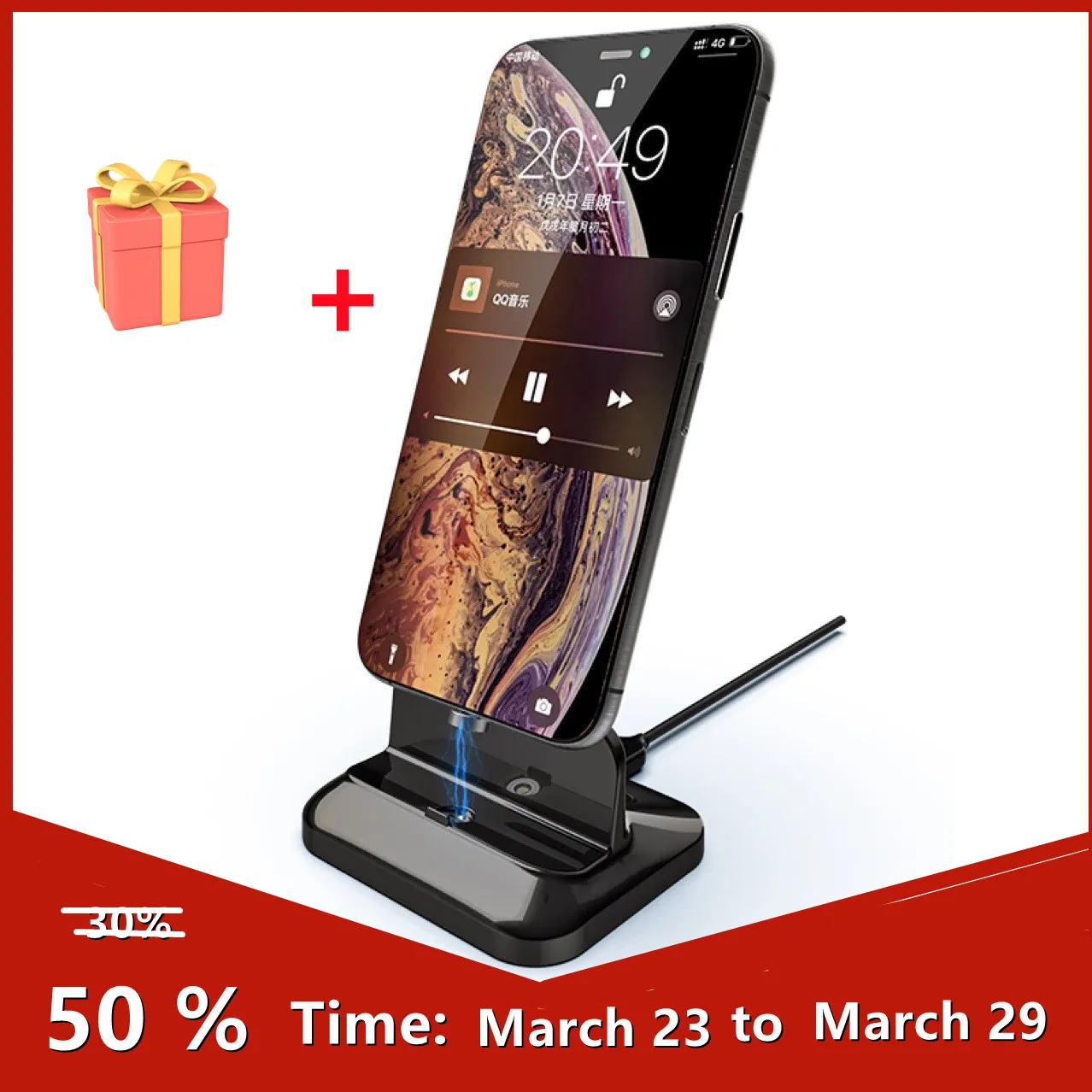 

Type C Magnetic Charger Magnetic Cradle Phone Holder Stand For iPhone XR Charging Station Doc Docking Station Android Usb C Dock