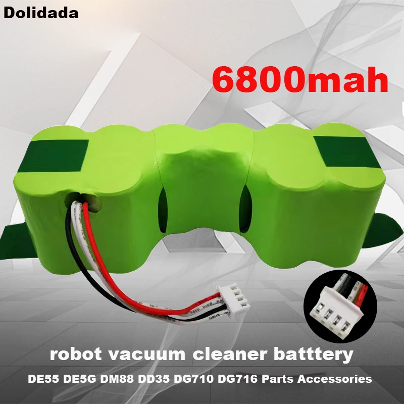 

12v 6800mAh Robot Vacuum Cleaner Batttery Pack for Ecovacs Deebot DE55 DE5G DM88 DD35 DG710 DG716 Parts Accessories