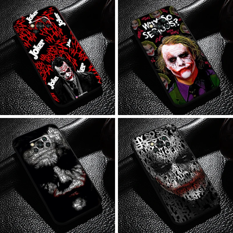 

Clown The Joker For Xiaomi Poco X3 Pro NFC X3 GT Phone Case Carcasa Black Funda Liquid Silicon Silicone Cover