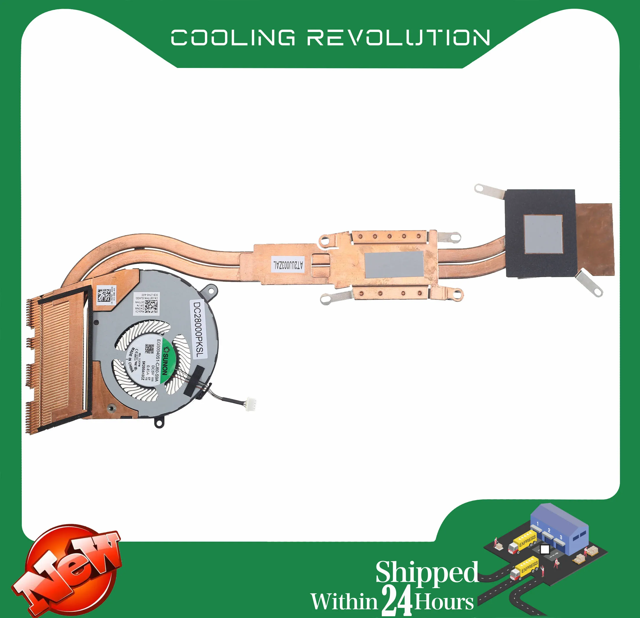 Вентилятор для радиатора процессора Loptap для DELL Latitude 5510 E5510 05DPM7 5DPM7 at2uj003зал