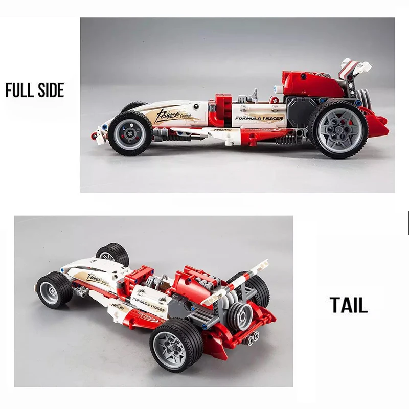 Конструктор гоночный автомобиль с функцией возврата 377 шт. для мальчиков DECOOL 3807