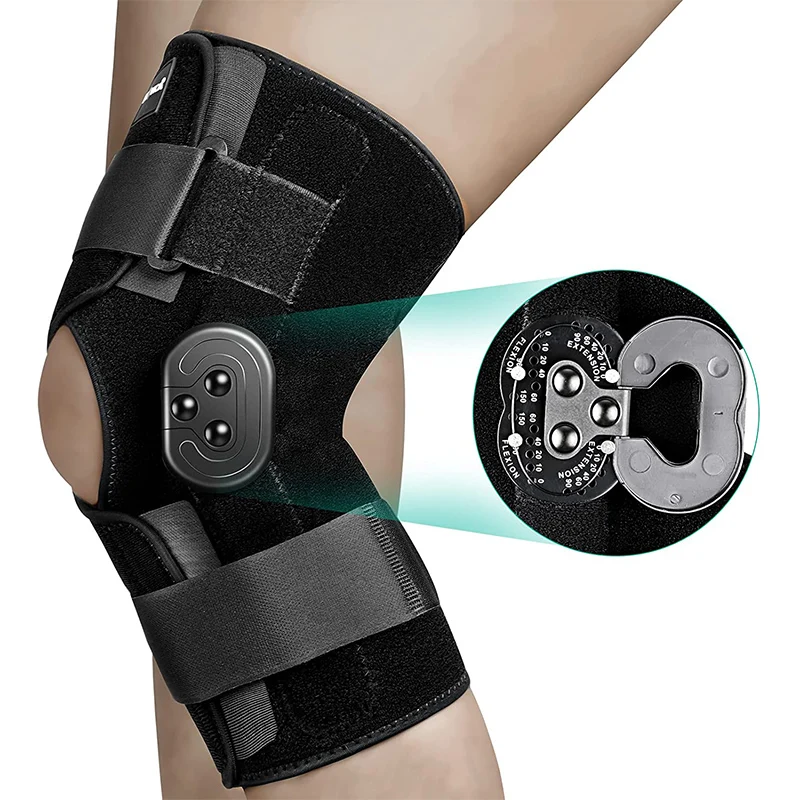 

Hinged Knee Brace Adjustable Pain Arthritis ACL PCL Meniscus Tear Knee Support with Side Stabilizers of Locking Dials for Knee