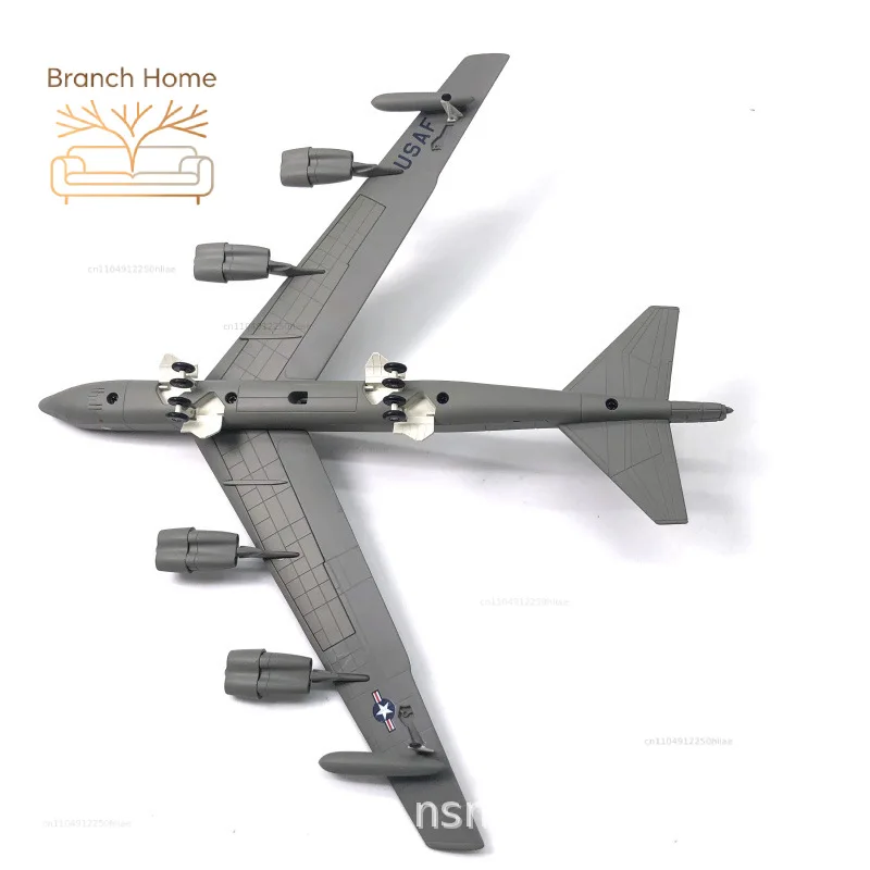 Фото Модель бомбардировщика B-52 США в масштабе 1:200 с подставкой, коллекционный подарок, миниатюрная модель самолета B52 из сплава, украшение для дома №2