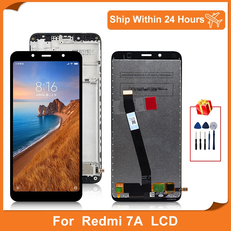 

ЖК-дисплей 5,45 дюйма для Xiaomi Redmi 7A, ЖК-дисплей с сенсорным экраном и дигитайзером в сборе, подходит для Redmi 7A, запасные части, дисплей