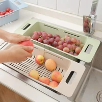 sink strainer extendable sink tea strainer fruit vegetable drain basket adjustable sink colander folur sifter for kitchen