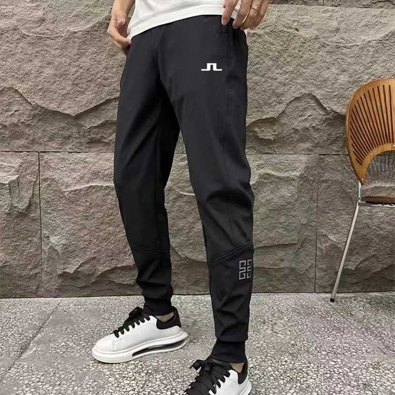 

Мужские брюки для гольфа с вышивкой и логотипом J.Lindeberg 2023, одежда для гольфа, мужская летняя одежда для гольфа, мужские брюки, быстросохнущие, мужские