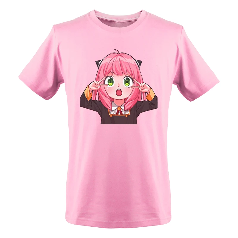 

SPY X FAMILY Print Tshirts Kawaii Anime Girl Anya Forger Summer T Shirts For Mens High Quality Loose Tees Breathable Camisetas