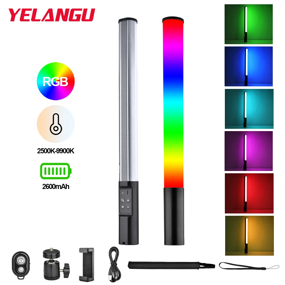

YELANGU LM430 2500K-9900K RGB LED Video Light Handheld Photography Light Tube Stick Magnetic Fill light Dimmable For Vlog TikTok