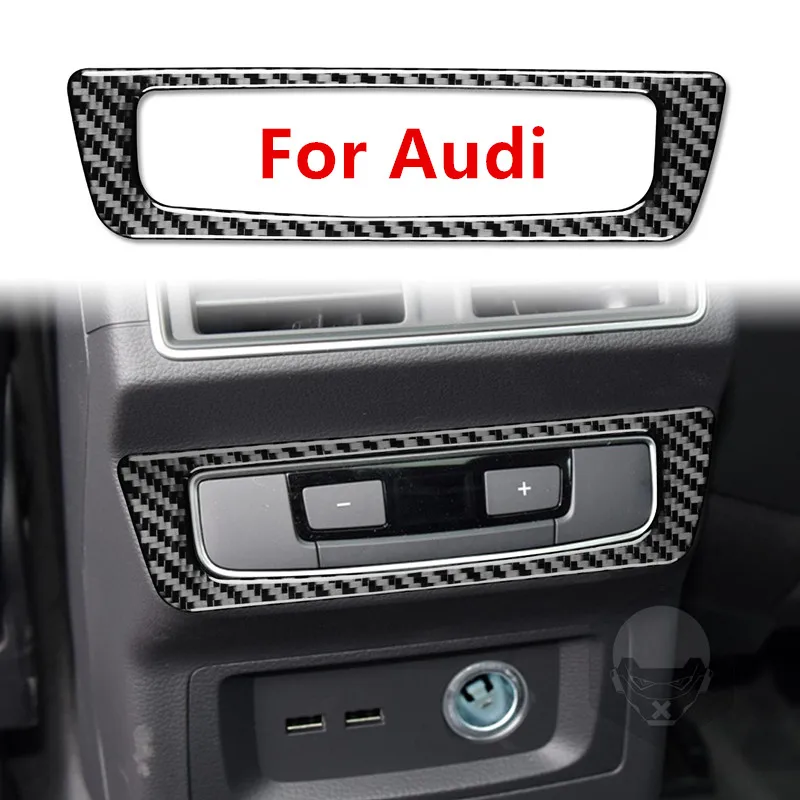 

Наклейка на панель кнопки кондиционирования воздуха для Audi Q5L 2018-2023, наклейка для отделки из углеродного волокна, модификация интерьера Audi