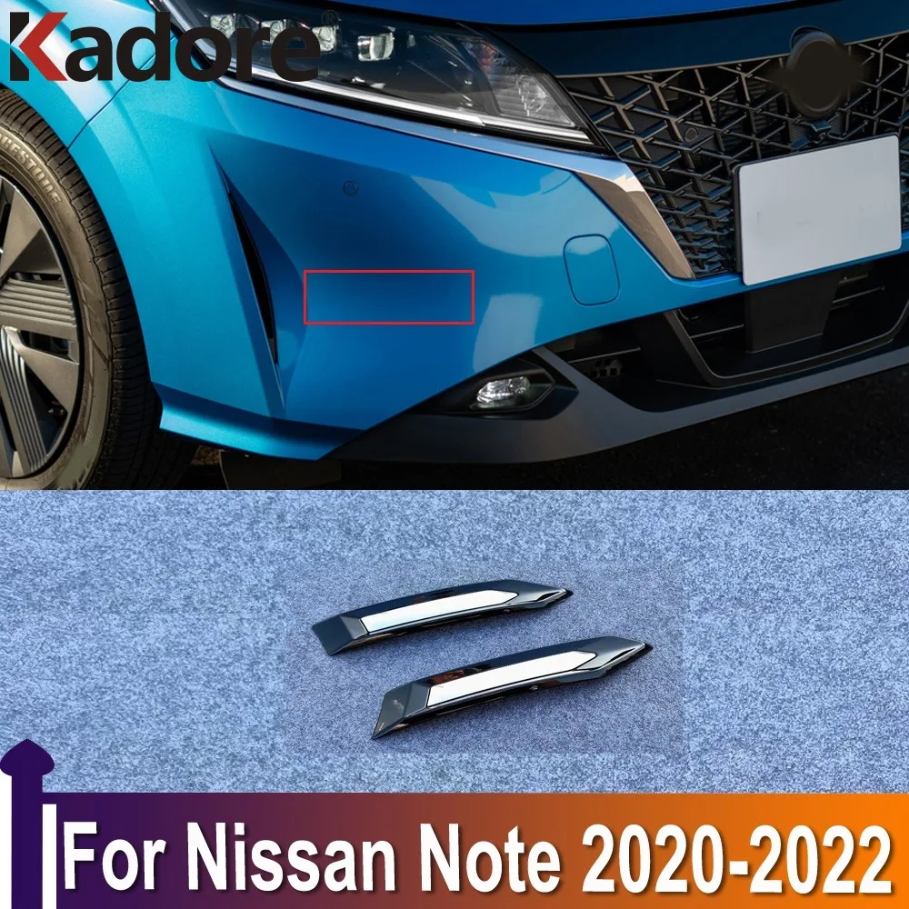 

For Nissan Note 2020 2021 2022 Front Bumper Grille Air Vent Cover Protector Strip Trim Black Exterior Accessories