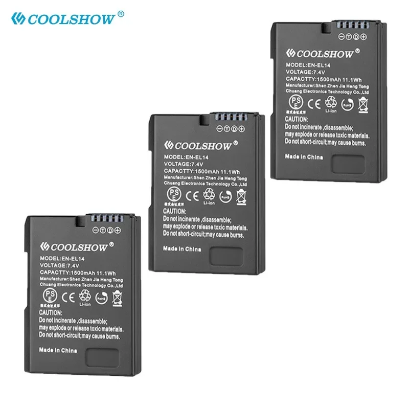 1500 мАч аккумуляторы EN-EL14 ENEL14 для Nikon D3100 D3200 D3300 D3400 D3500 D5600 D5100 D5200 P7000 P7100 P7800